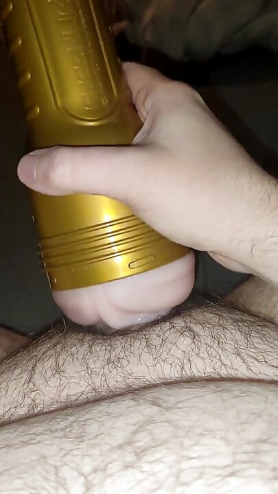Enjoying Myself with Fleshlight in Bed
