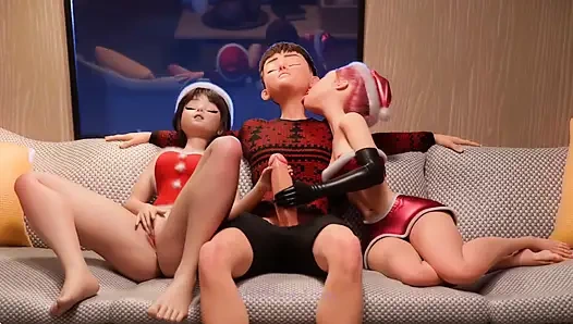 İki azgın hatunla ilk üçlü seks (hq 3d animasyon)