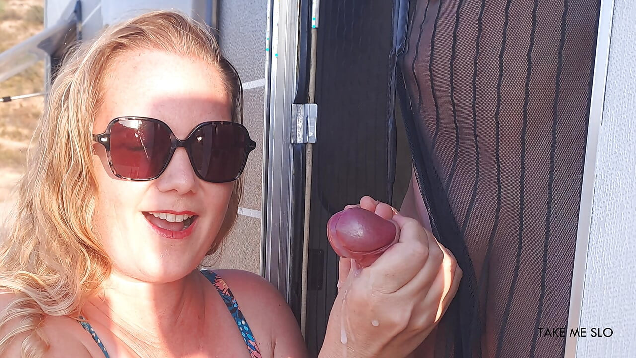 Outdoor and Public: Vacation Handjob with Ana Slo - TAKE ME SLO
