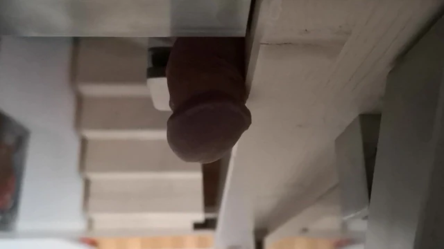 Fun on the banister without ejaculation