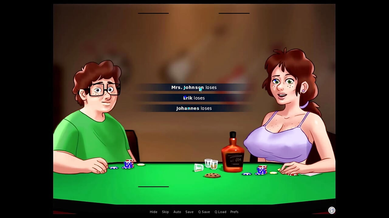 Summertime saga - Johannes เย็ด Odette... ผู้หญิงและ Johannes เล่นหมุนบอทเทล