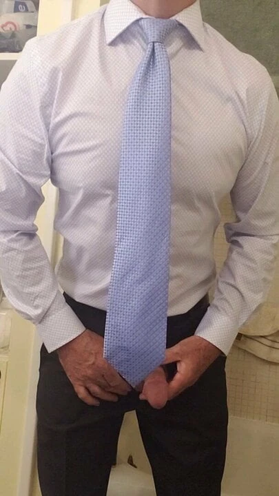 Shirt and tie muscle guy
