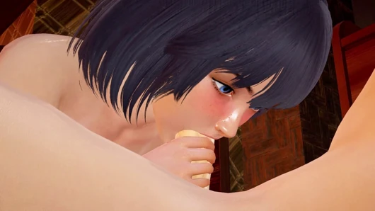 Animasi 3d ryuko bunny cosplay - frenulum jilat memek, ngocok kontol sampai dicrot di dalam