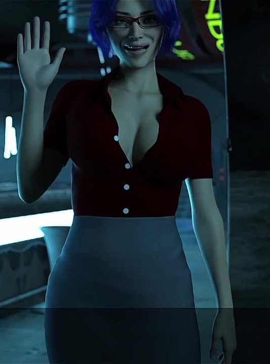 Stranded in Space - Sasha Flashing Her Big Tits