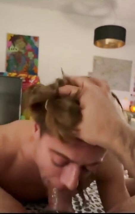 Big Macho Gets Blowjob From His Feminine Husband