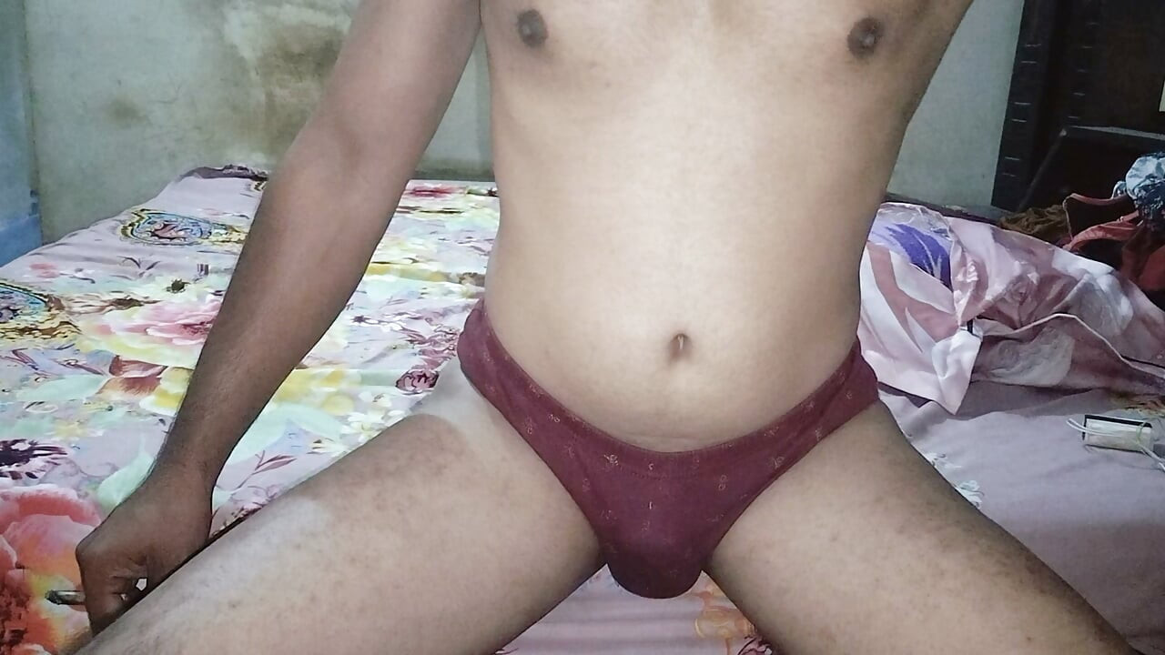 I used a vibrator dildo on my cock and made myself cum