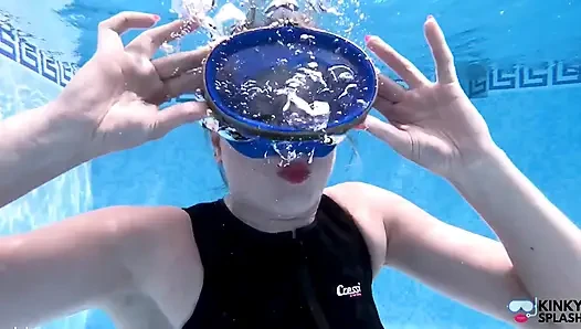 Underwater Wetsuit & Mask Fetish Filling, Bubbles & Breath Control