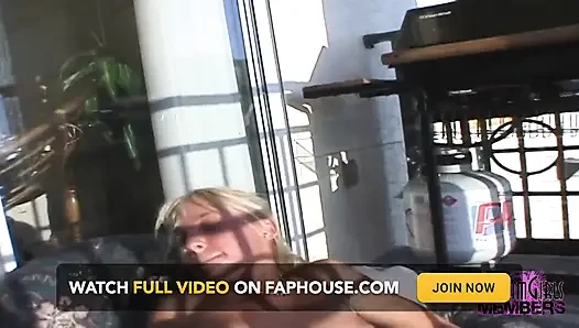 The vibrator in her ass and then pussy makes her cum like crazy