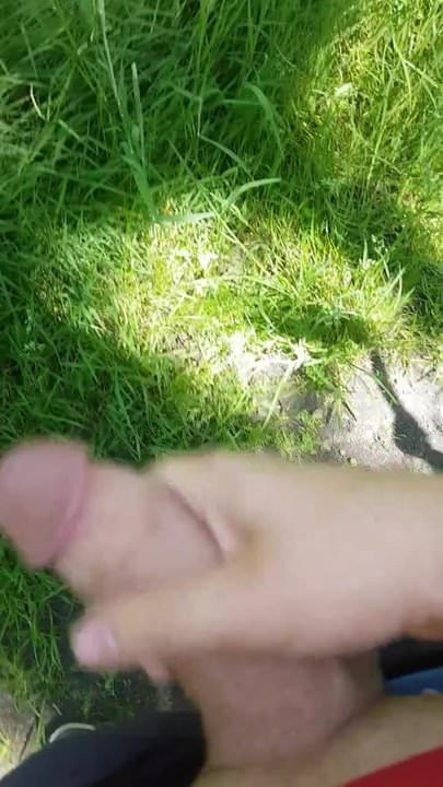 Outdoor jerk on forest path