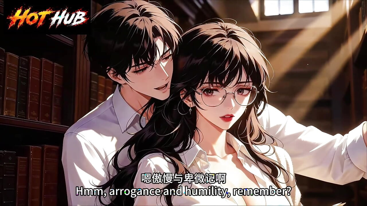 Sexy couple fucking in the library Student Fuck the teacher inside the library