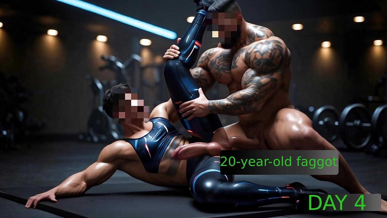 Gay Ass Trainer - Wild Fuck in the Gym with Youngsters