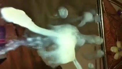 Cumshot load, thick wad of sperm