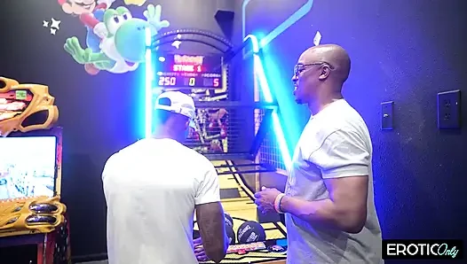 BBC Stretches Blonde Slut Wide in Arcade Pounding