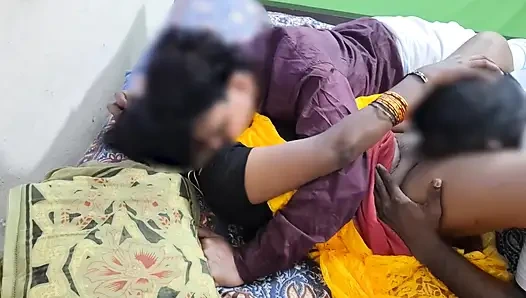 Fantasi rahasia istri India - suami & saudara tirinya bareng-bareng di dalam