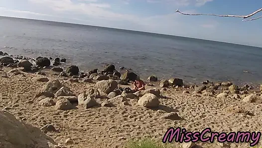 Strangers Caught My Wife Touching and Fucking My Big Cock on a Nude Beach