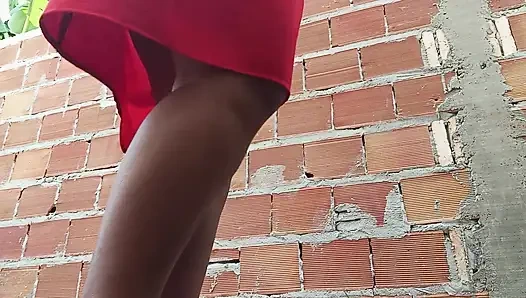 Housewife bbw pissing farting and showing her ass and pussy in public