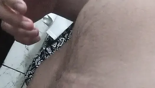 Hairy girl masturbating