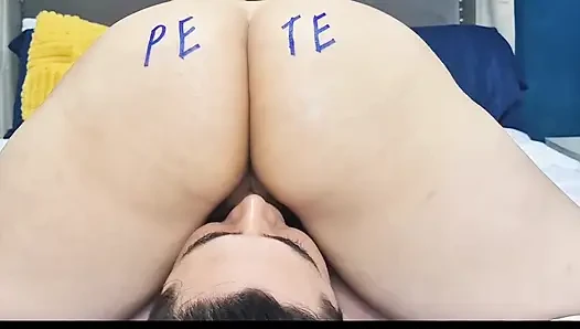 Сидение на лице и сперма на лице