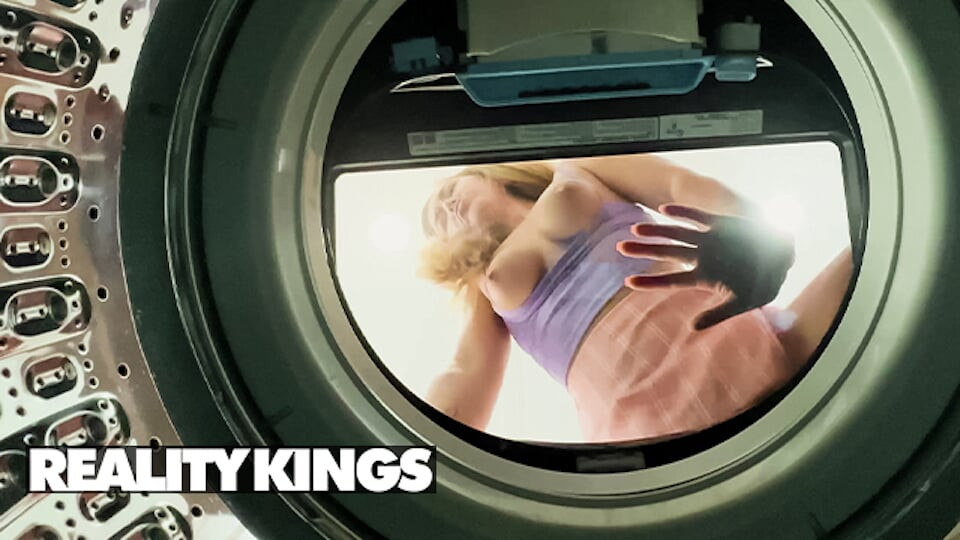 Mandy Rhea Goes To Check Her Laundry & Catches Her Stepdaughter Callie Black Humping The Dryer - REALITY KINGS