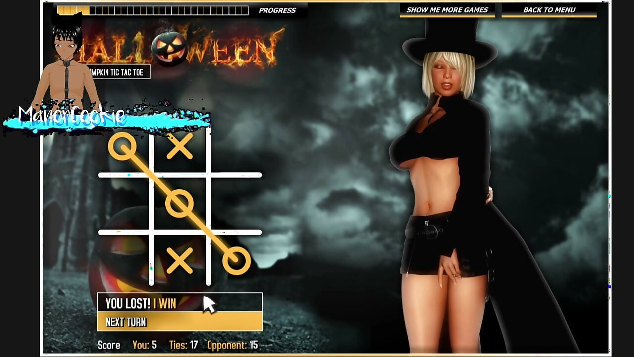 Halloween Hot Pumpkin Tic Tac Toe - This game is the worst.