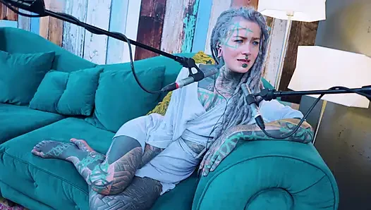 I talk about J - Jelousy - ASMR podcast SFW talking goth skinny girl dreadlocks tattoo model inked girl