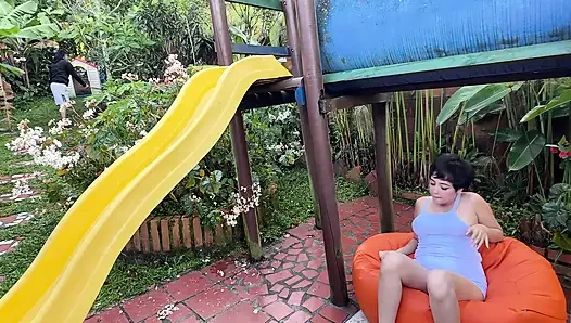 My House Gardener Sees Me Masturbating and Gets Horny, so I Decide to Please Him by Letting Me Put His Huge Cock in.