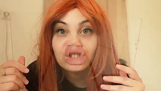 Meine stiefschwester hat einen gesichtsfetisch, der mit einem transparenten Glasblech zusammenhängt: Sie drückt ihr gesicht, ihre zunge, ihre Nase,