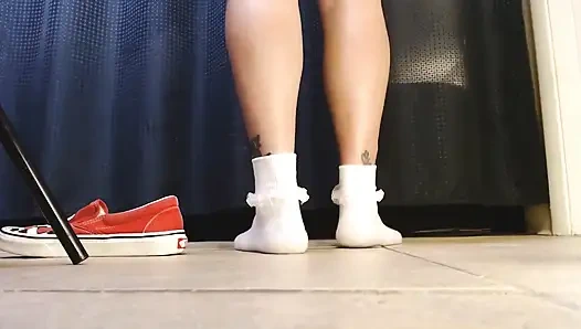 Ruffled White Socks Vans Flame Sneakers Shoeplay