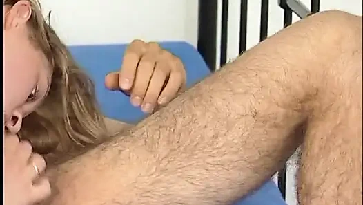 Красивую тинку жарим в два смычка в тройничке