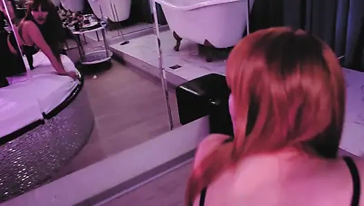 Джорджийская богиня Эва в латексе глубоко сосет, трах, гонзо-милфа, фетиш из кожи, большой хуй