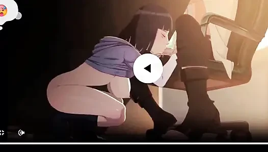 Cewek imut 2d nyepong kontol bos di bawah mejanya