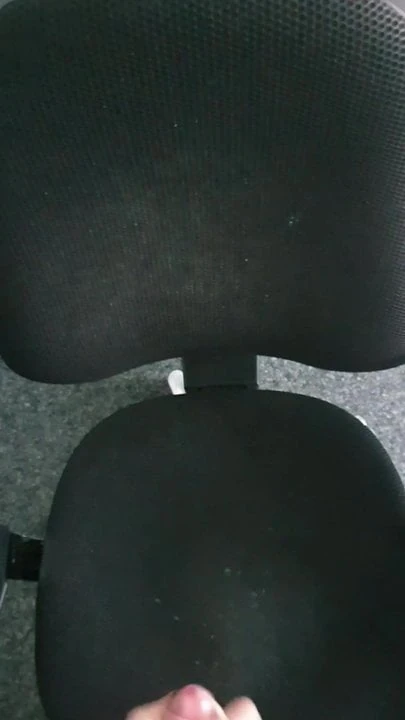 Me cumming on Christian's (my boss) chair again