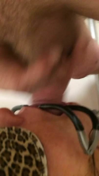Gag Blindfold Talking with her mouth full drinking piss