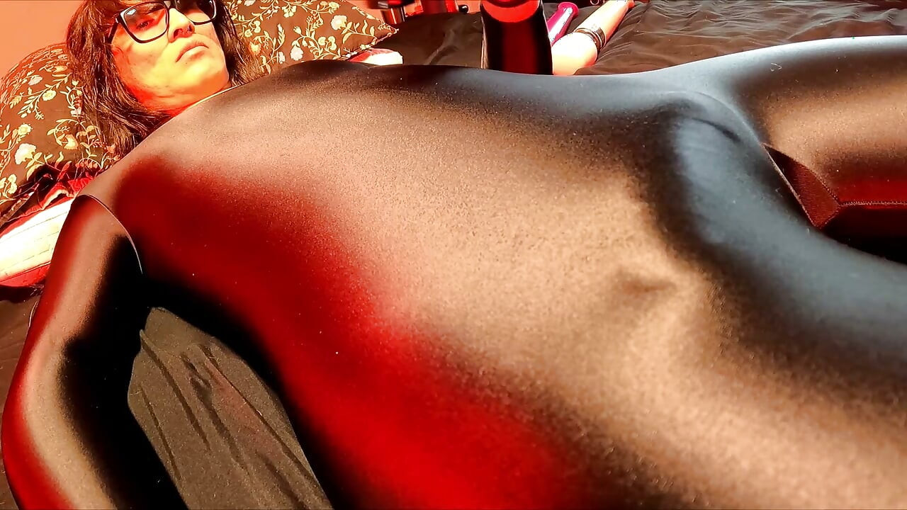 Playing in my spandex in bed