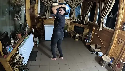 Tight Jeans Dance Slut Gagging Facefuck & Cum on My Tangas
