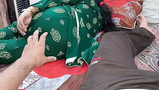 Sharing the bed with the stepmother again - she because is very hot