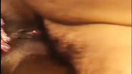 Black and white hairy pussy fucking pussy dildo penetrated