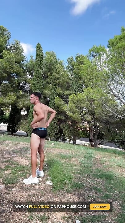 Short Risky Naked Flashing on Summer Day