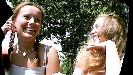 Lesbian Outdoor Sex with Sex Toys