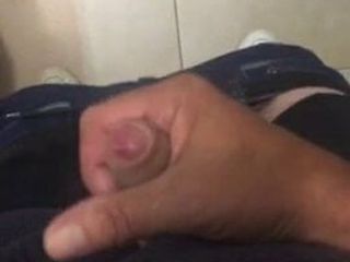My slut is very horny and is ordered to play with his dick