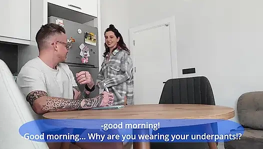 Üvey babam evde iç çamaşırıyla dolaştığım için beni kıçtan cezalandırdı!