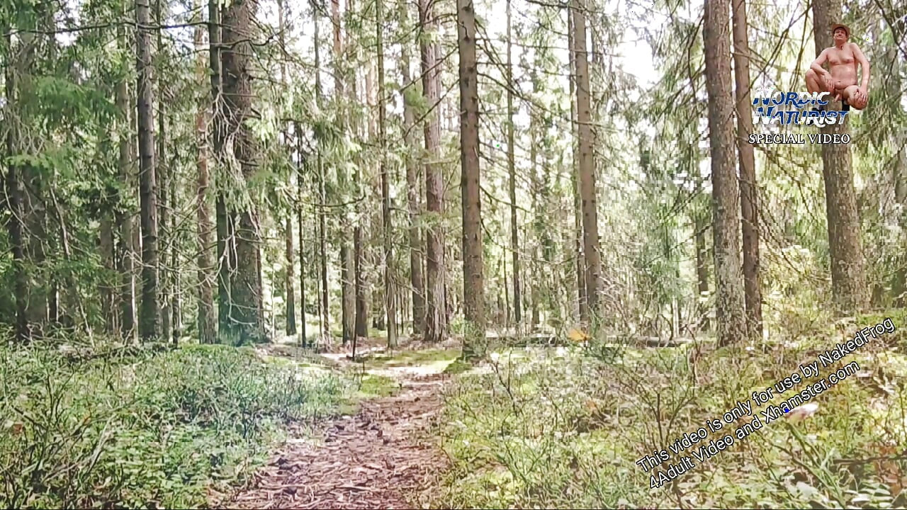 Naked Fat Man Walking in the Forest 2025