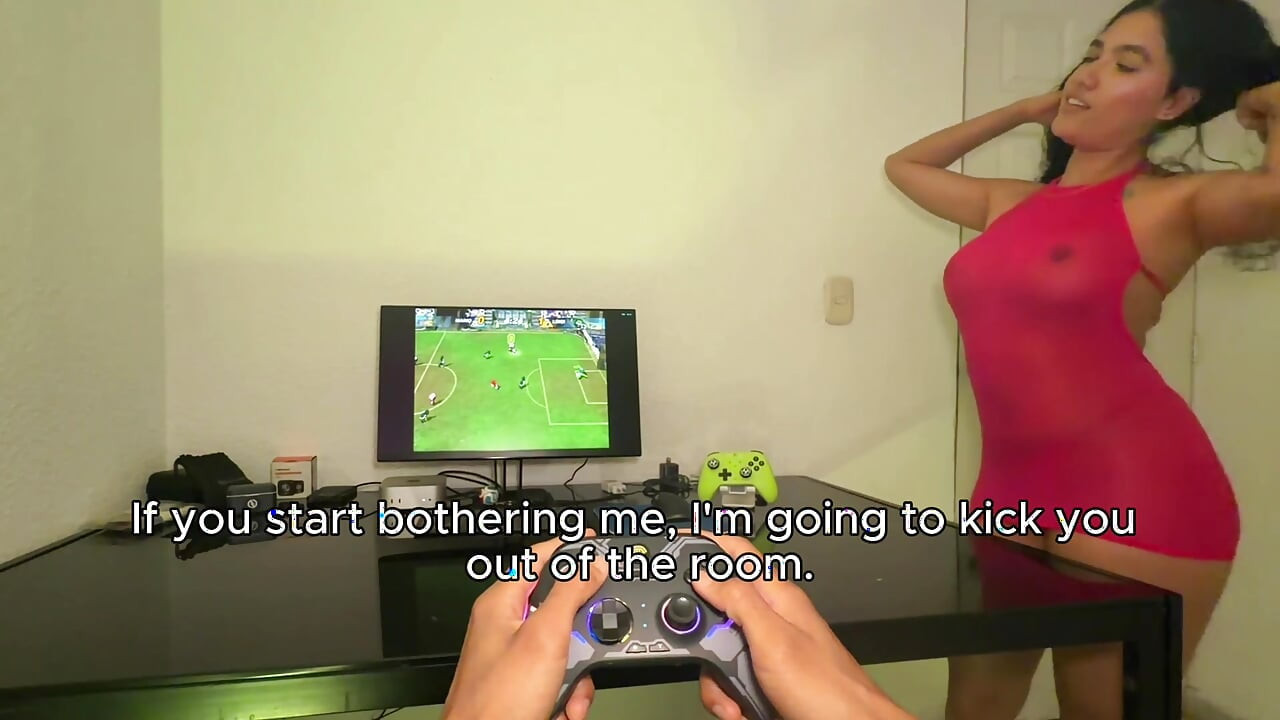 He wouldn't let me play video games, so I made him cum by giving him a blowjob
