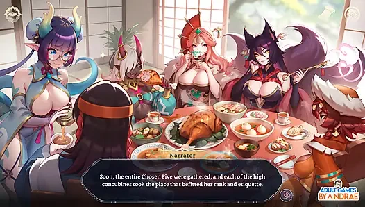 EP9: Tea Ceremony with the Chosen 5 - A Royal Gathering in the Imperial Harem - Harem Fantasy