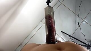 Well Endowed Young Man Took His Stepdad's Penis Pump and Got an Even Bigger Cock