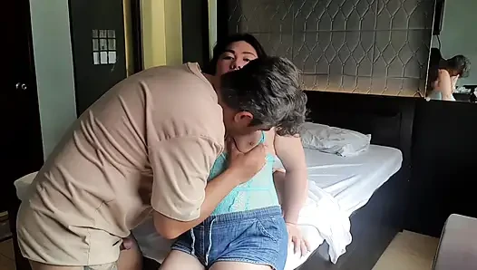 My friend call for my dick only to let me try her butt doll