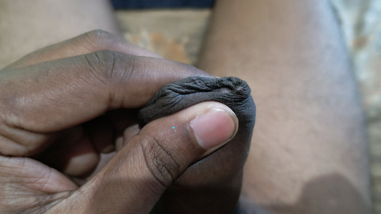 Indian boy large thick dick showing and masturbating.