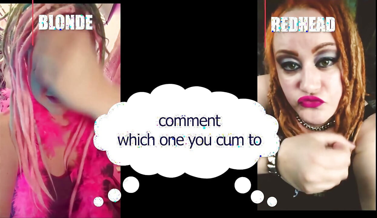Commentaar welke je liet klaarkomen blonde of roodharige hetero versie
