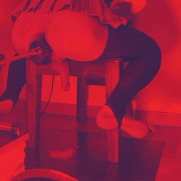 Femboy Fucked Hard by This Huge Dildo Till I Cum Milk