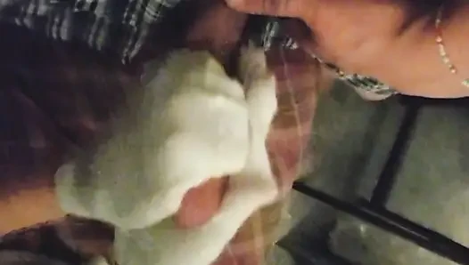 Sexy Little White Ankle Socks Handjob Sockjob